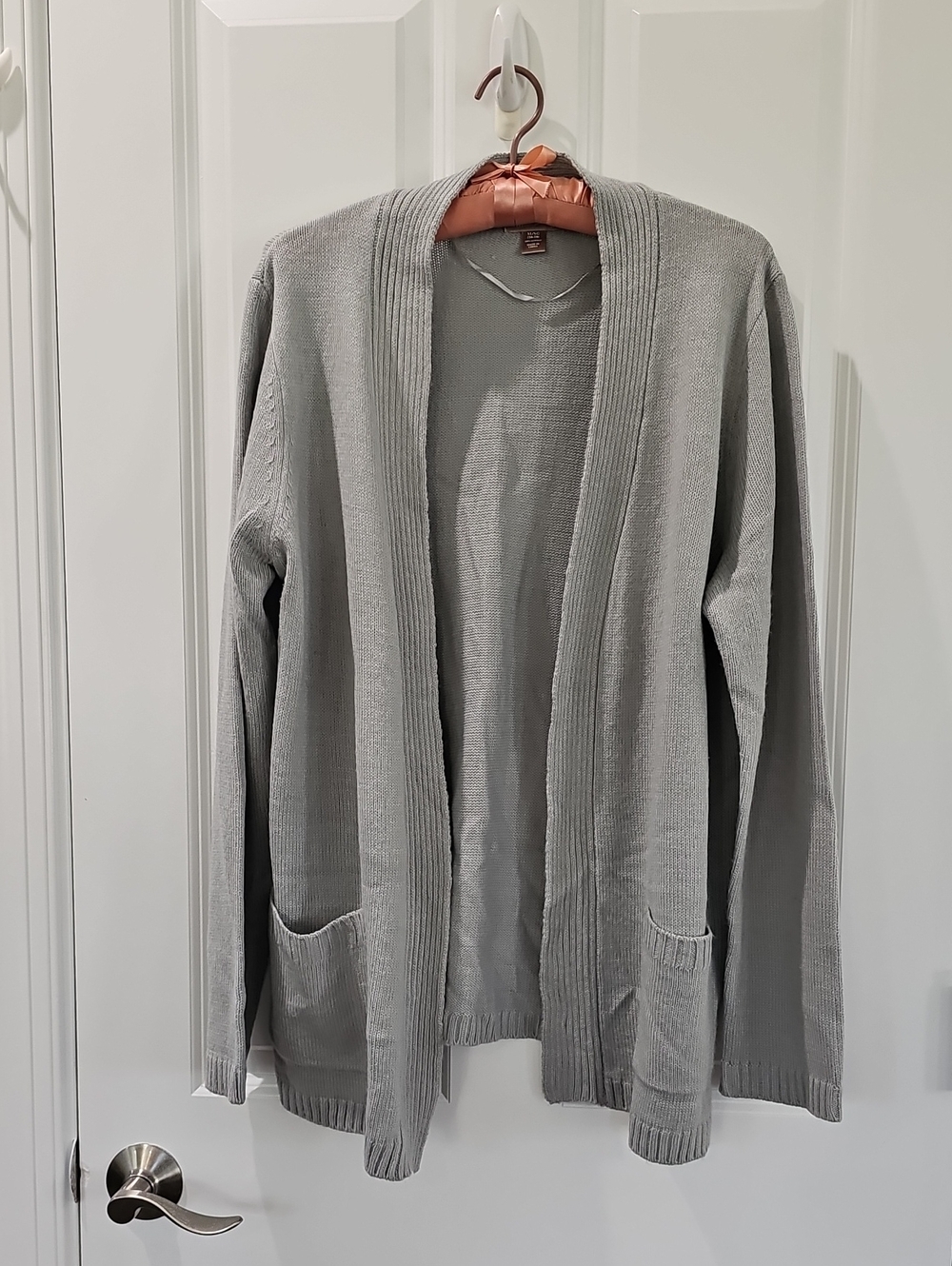 White Stag Light Gray Open Front Women's Cardigan